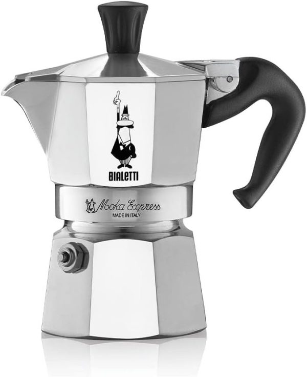 Bialetti Moka Express 2 filxhan 8x11x11 cm, argjend