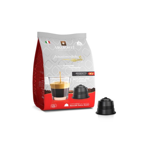 Lollo Caffe Argento (16 kapsula), e pershtashme per Nescafè® Dolce Gusto®